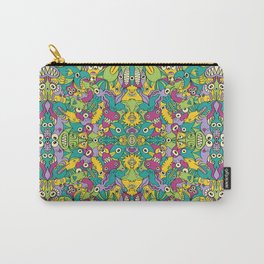 Odd creatures having fun by multiplying in a seamless pattern design Carry-All Pouch