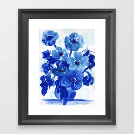 blue stillife Framed Art Print