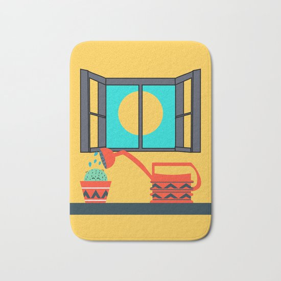 Cactus watering Bath Mat