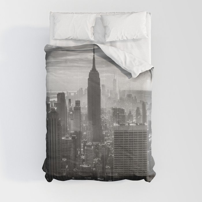 New York Black and White Comforter