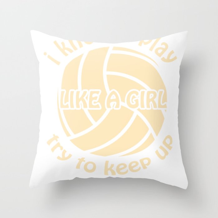 Teen Girls Volleyball Player and Coaches design Throw Pillow by