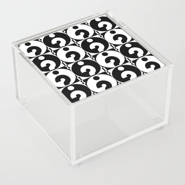Black And White - Retro 1960s Mod Ska Two-Tone Acrylic Box