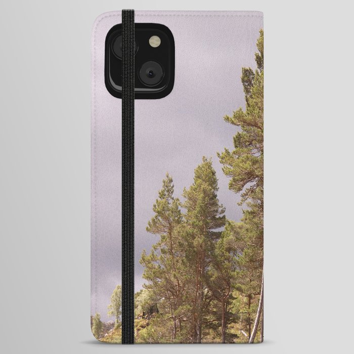 Scottish Highlands Summer Pine Trees iPhone Wallet Case