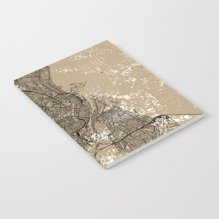 Denmark - Copenhagen City Map - Vintage Notebook