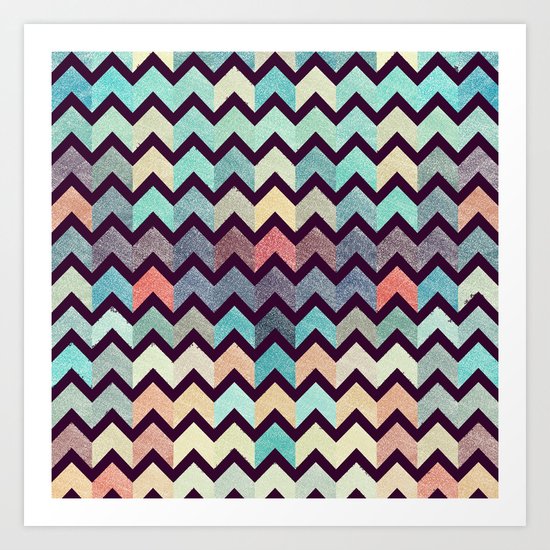 Glitter Chevron III Art Print