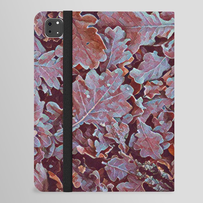 Countryside frost dried leaves Artwork Print iPad Folio Case