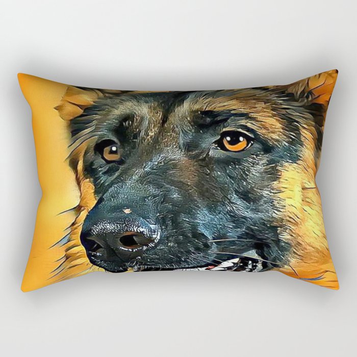 German Shepherd Dog Rectangular Pillow