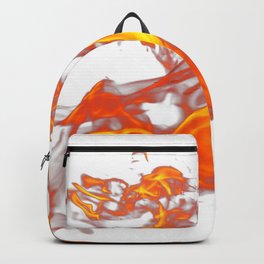 Can Walk on volcano Fire, white background Backpack