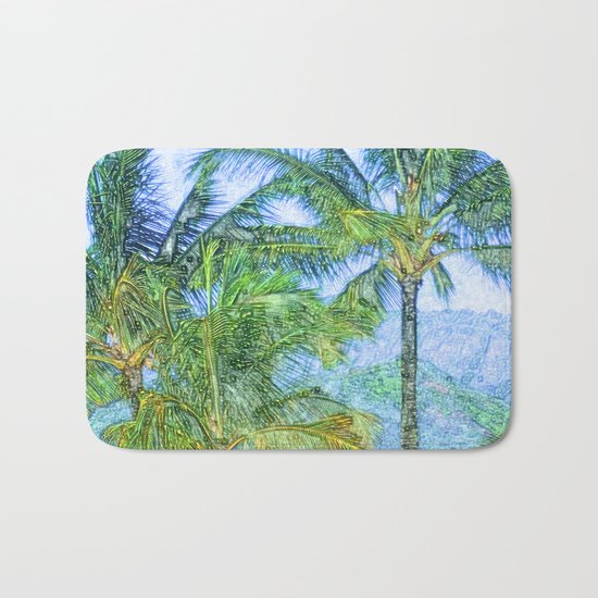 Coconut tree Bath Mat