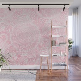 Medallion Pattern in Blush Pink Wall Mural