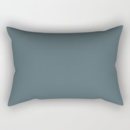 Storm Cloud Gray - Grey Solid Color Popular Hues Patternless Shades of Gray Collection Hex #4f666a Rectangular Pillow