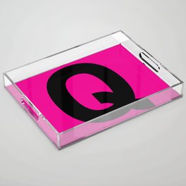 Letter Q (Black & Magenta) Acrylic Tray