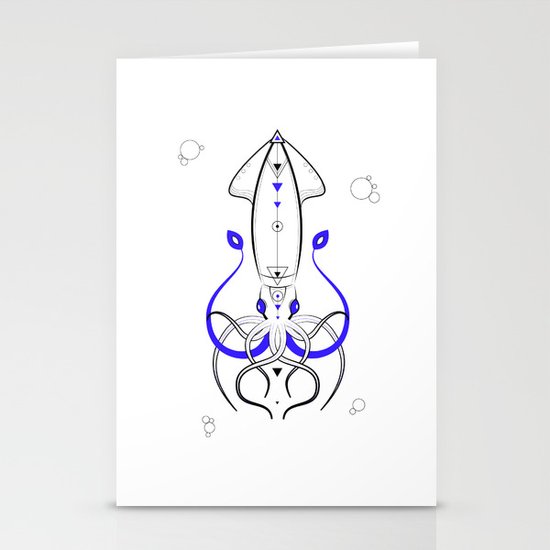 Squid Stationery Cards