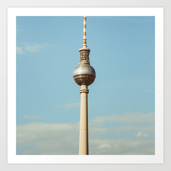 Germany Photography - Berliner Fernsehturm In The Blue Sky Art Print