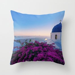 The Beauty of Santorini Throw Pillow