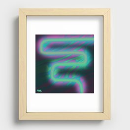Neon Highway Recessed Framed Print