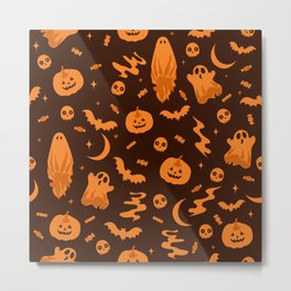 Halloween Seamless Pattern  Metal Print
