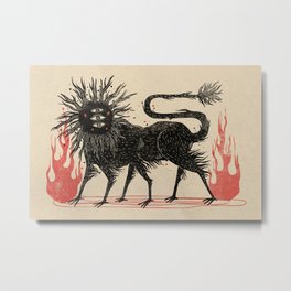 Leo Metal Print | Illustration, Lion, Fire, Horoscope, Digital, Drawing, Curated, Ink Pen, Astrology, Leo 