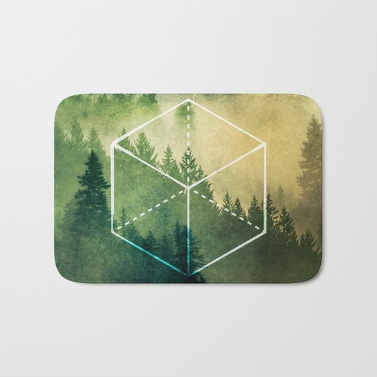 The Elements Geometric Nature Element of Earth Bath Mat