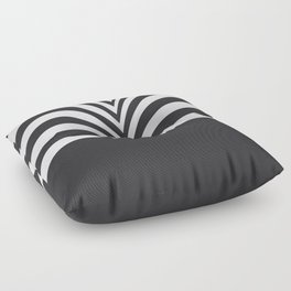 Black and white hills Floor Pillow