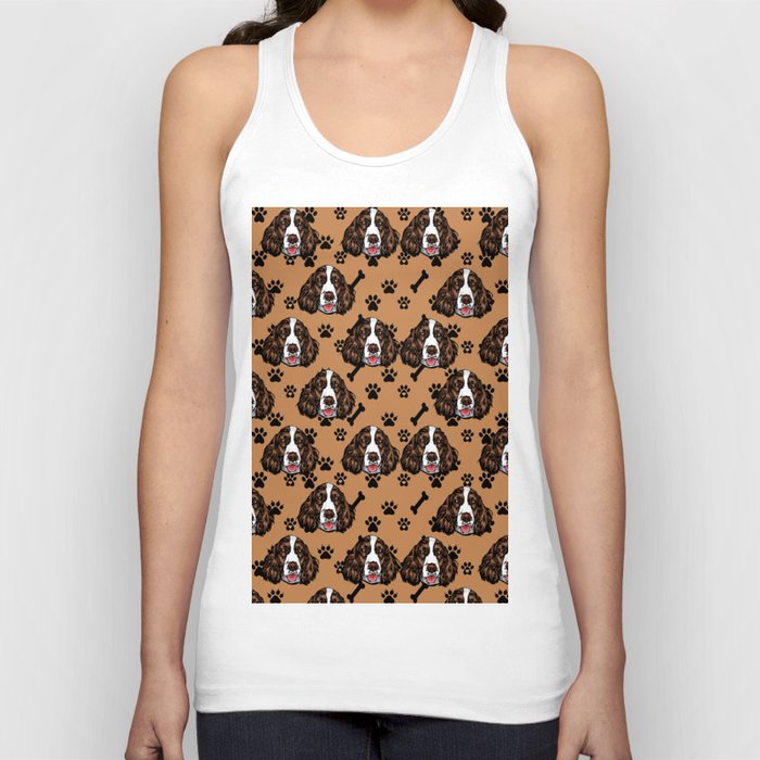 All over dog face pattern design. Tank Top