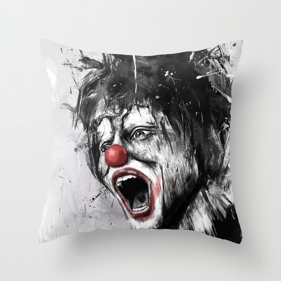 The clown Throw Pillow