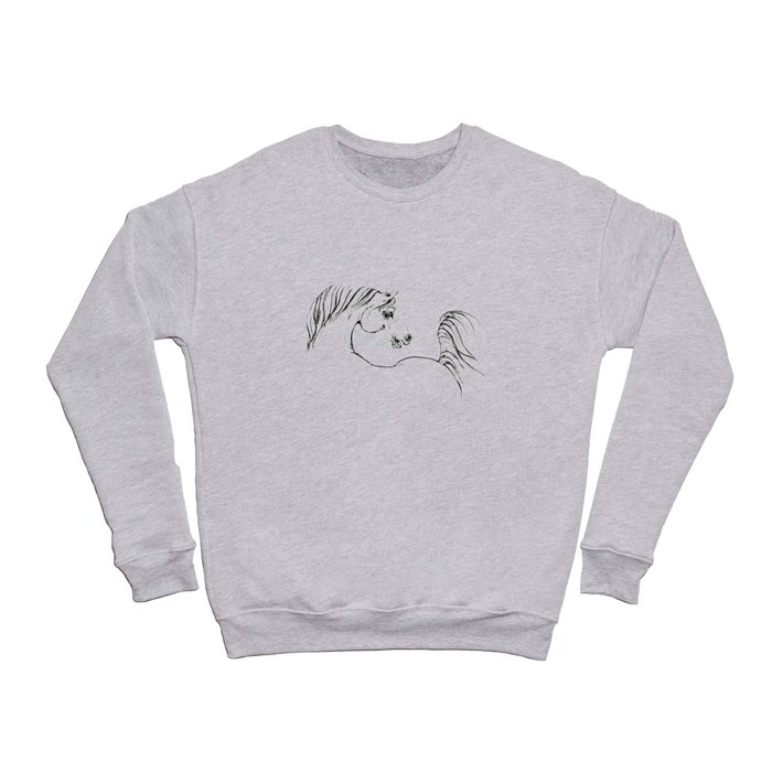 Horse ink drawing Crewneck Sweatshirt