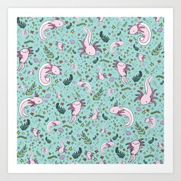Cute Axolotl Art Prints For Any Decor Style Society6 Cute Axolotl Art Prints For Any Decor Style Society6