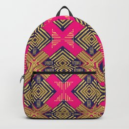 FAMILIA FAMILIA Backpack | Pattern, Vector, Hotpink, Popart, Digital, X, Graphicdesign, Navy, Gold 