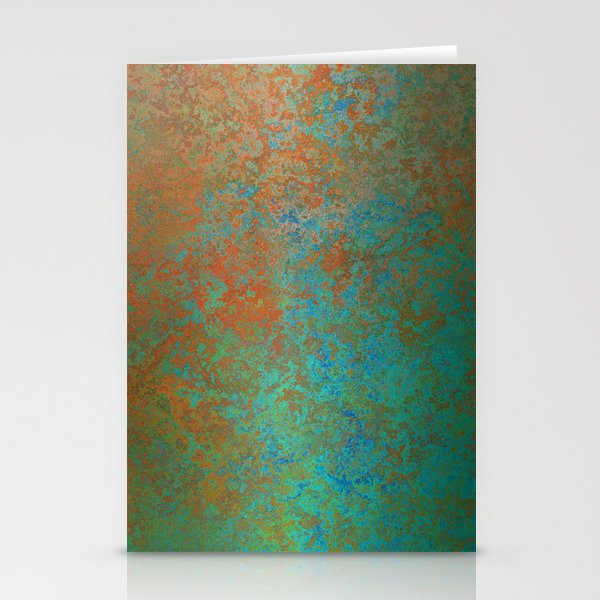 Vintage Teal and Copper Rust Stationery Cards
