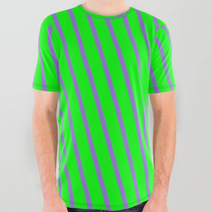 Purple and orange graphic tee online