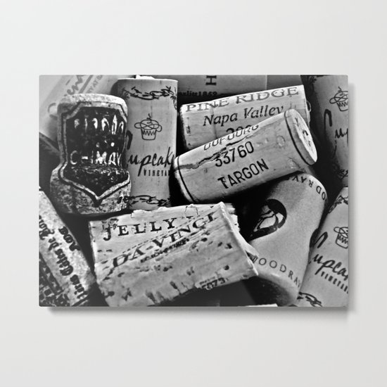 Uncorked B&W Metal Print