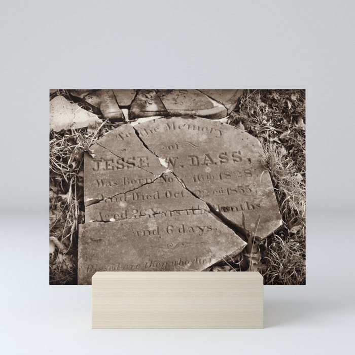 Old Broken Tombstone Graveyard Nc Mini Art Print By Morriganaustin Society6