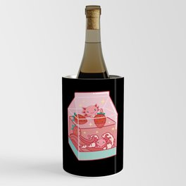 Axolotl Strawberry Milk Cottage Core Japan Axolotl Wine Chiller