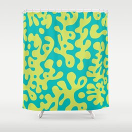 Organic Teal Lime Shower Curtain