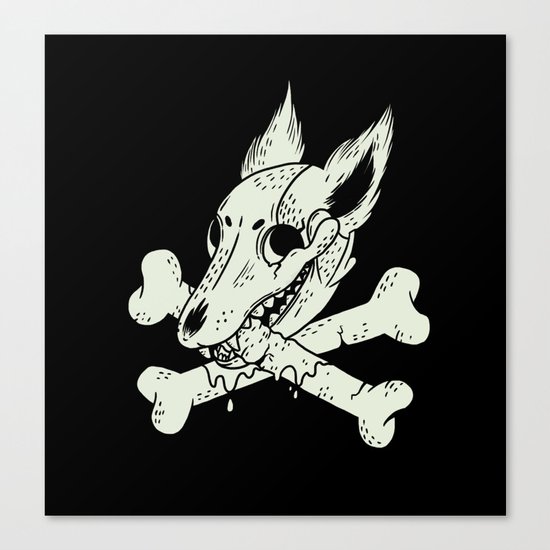Dog & Crossbones Canvas Print