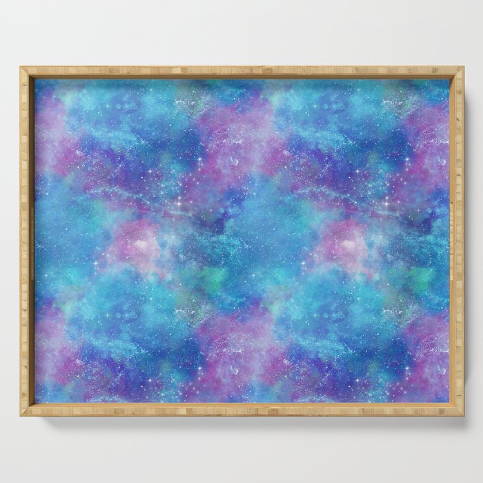 Blue Galaxy Painting Serving Tray