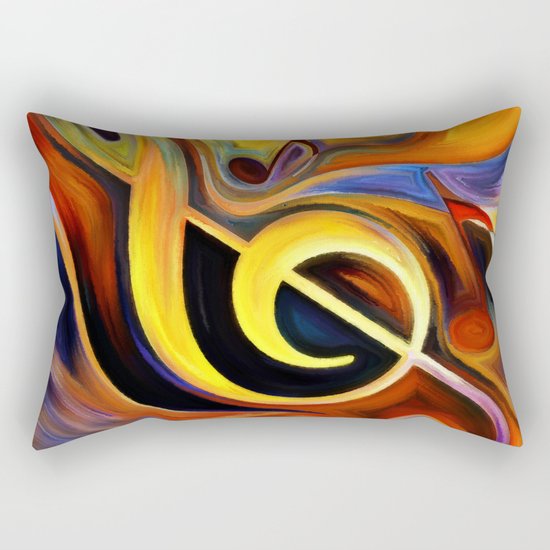 music, painting Rectangular Pillow