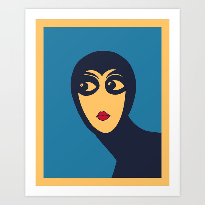 Space woman: are you looking at me? Art Print