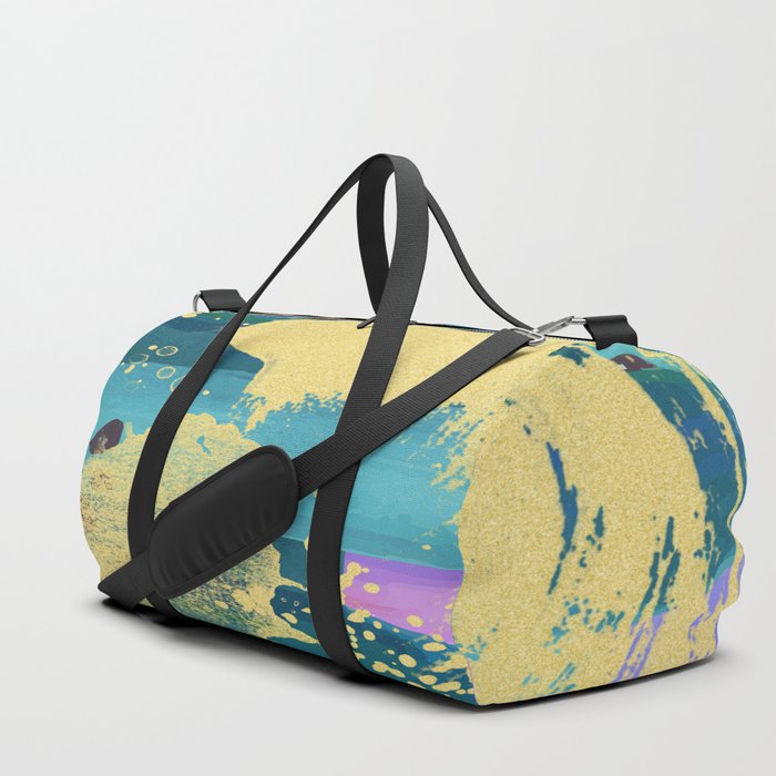 Abstract design - blue purple and gold Duffle Bag