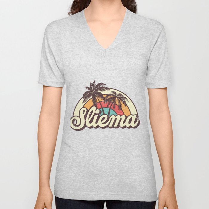 Sliema beach city V Neck T Shirt