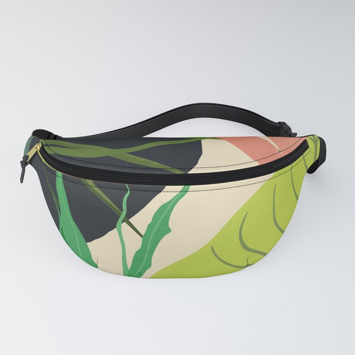 Abstract Art Tropical Leaves 43 Fanny Pack