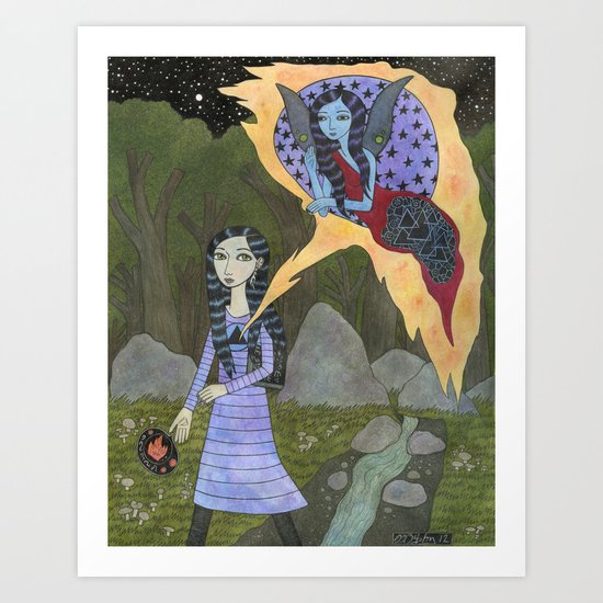 Followed By an Interdimensional Girl Art Print