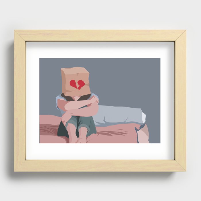 Broken heart Recessed Framed Print