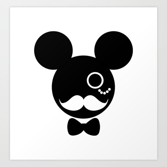 Eça de Queirós Mouse_P&B Art Print