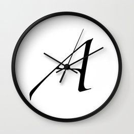 The Letter 'A' (white background) Wall Clock