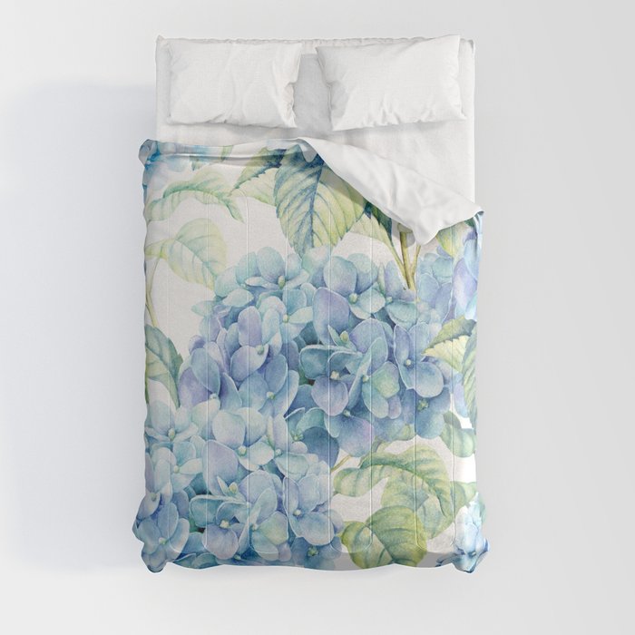 Blue Hydrangea Comforter