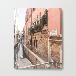 Canal in Venice "Fondamenta Rimpeto Mocenigo" Pastel Building Photo | Italy Travel Photography Metal Print | Summer, Europe, Color, Architecture, Building, Cityscape, City, Italian, Water, Pastel 