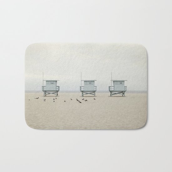 Lifeguard Towers with Birds Bath Mat
