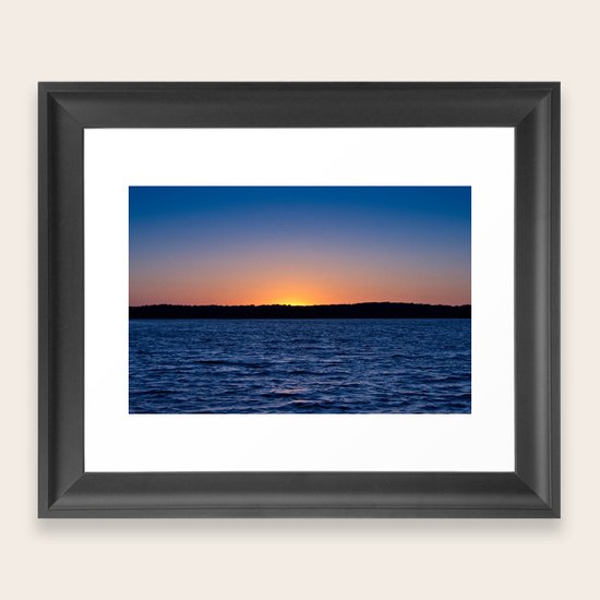 Blue Sunrise Framed Art Print